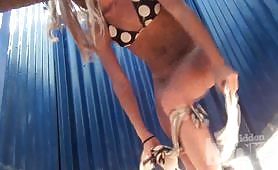 Spying hotest slavic girls changing in Beach Cabin - 57