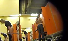 Spy camera in a fitness club locker room 13