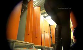 Spy camera in a fitness club locker room 35