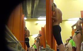 Spy camera in a fitness club locker room 17