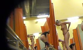 Spy camera in a fitness club locker room 4