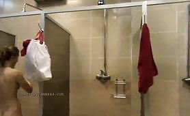 Hidden camera in a swimming pool shower 8
