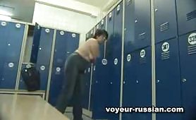 Voyeur, retro russian in gym 9